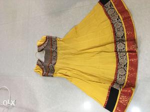 Yellow And Black Long kurta