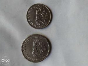 1 rupee/half rupee2 coins