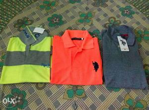 3 brand new collar neck (polo) t-shirts