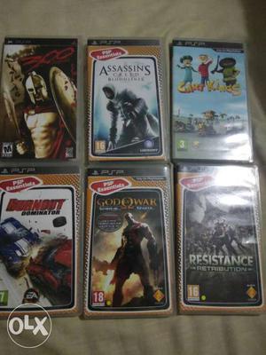 6 PSP games. (4 PSP Essentials)