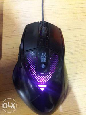 Black LED Corded Computer Mouse