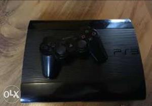 Black Sony PS3 Game Console With Game Controller