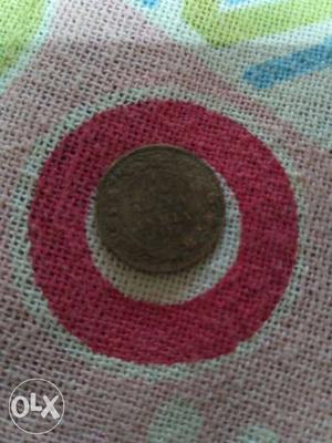Black round coin of 