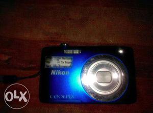 Blue Nikon Coolpix Point And Shoot Camera 16MP