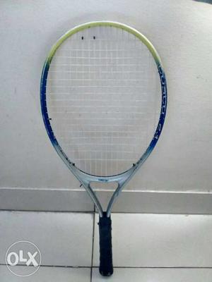 Blue Yellow And Grey Lawn Tennis Racket
