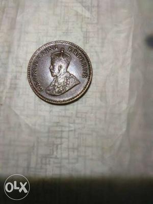 George V King Emperor British Indian Coin