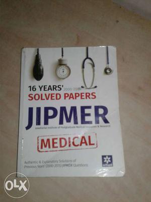 Jipmer 16 Years Solved Entrance Book