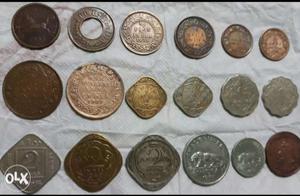 Original British Period coins - 17 coin + 1 Horse