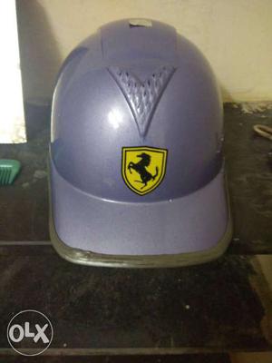 Purple Ferrari Print Helmet