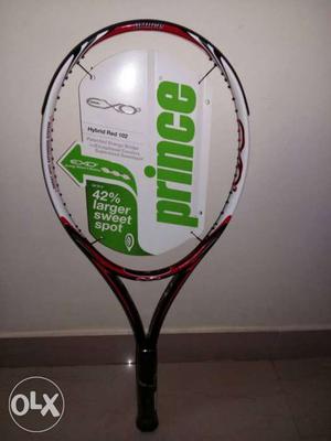 Red And White Prince Tennis Racket Frame size 4 3/8