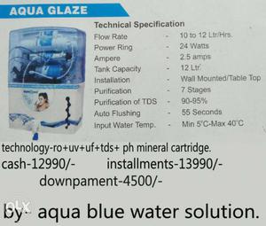 Water Purifiers ro+uv+uf+tds adjuster+ ph mineral cartridge.