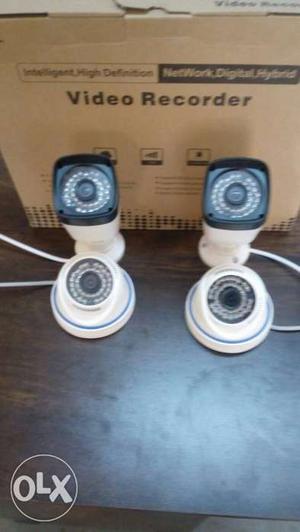 White Surveillance Cameras