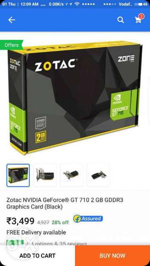 Zotac GT  GB GDDR5 Graphics Card