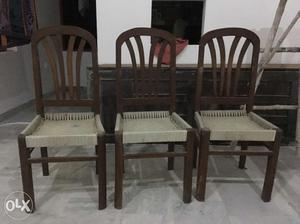 3 wooden chair in good condtion.. price is fixed