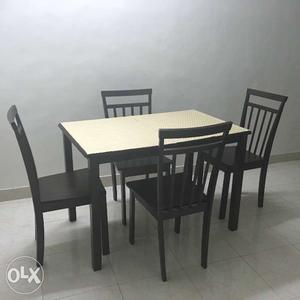 4 seater dinning table. 3 months old. Need to