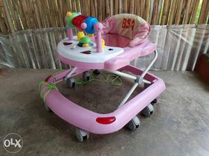 BSA Pink And White Learning Walker for Baby