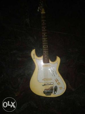 Beige Stratocaster Style Electric Guitar