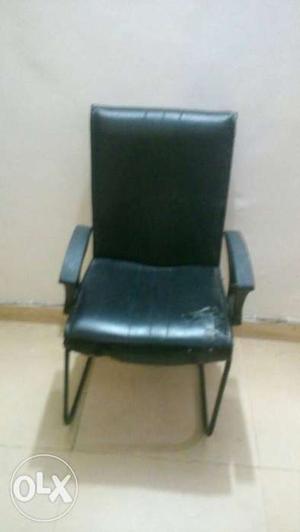 Black Leather Padded Brno Chair