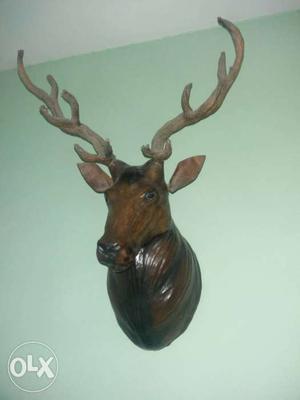 Leather deer face. decoration item