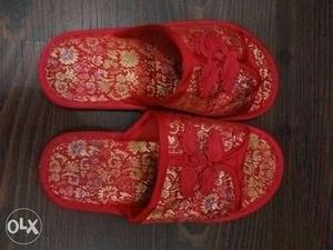 Red traditional footwear