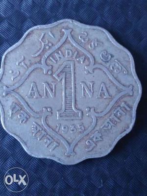 Scallop Silver 1 Anna Coin