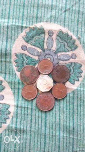 Seven Indian Coin Collection