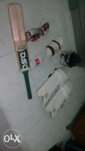 White And Brown Cricket Gear And Equipments