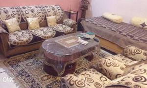 5 Seater sofa set with center table in a very