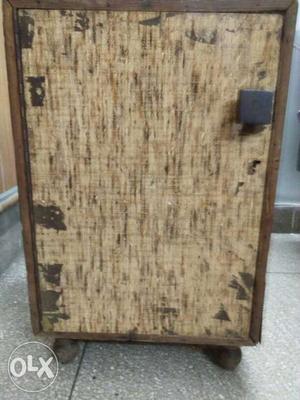 Beige And Brown Wooden Cabinet