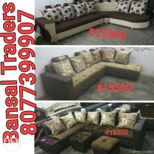 Brown Velvet Sectional Couch Photo Collage