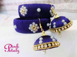 New handmade Single bangles with jumka... ready