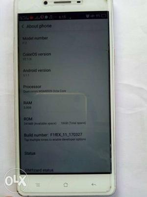 Oppo F1S one year old Perfect condition Want to