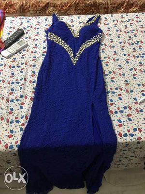 Stylish,stunning long new blue gown