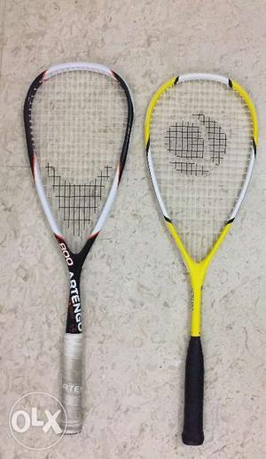2 squash rackets Artengo 800 and 720
