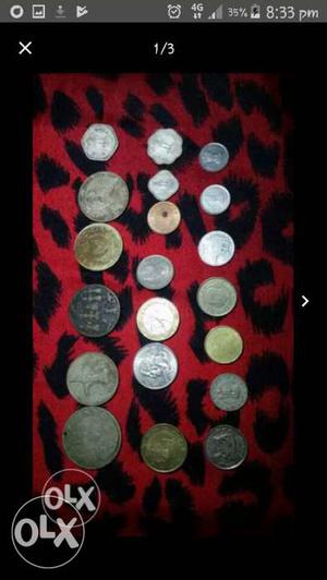 A small collection of old n new coins. its total