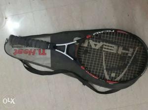 Black And Red Head Badminton Racket And Case