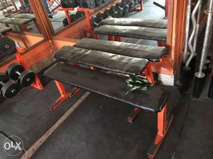 Black Leather Gym Bench
