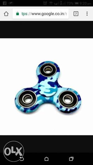 Blue And White Camouflage Fidgit Spinner