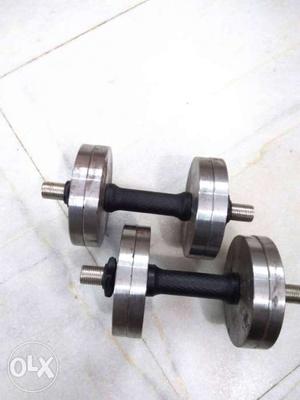 Dumbbells of 20 kg with lever mechanism, grip, branded and