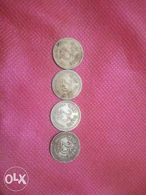 Four 25 Round Silver Coins