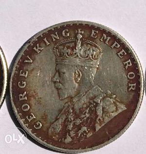 King George v one rupee  rar coin