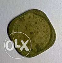 One Anna coin of British India 