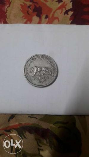 Silver India Paise Round Coin