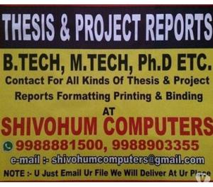 THESIS BINDING & PROJECT REPORTS BINDING WITH SHIVOHUM'S