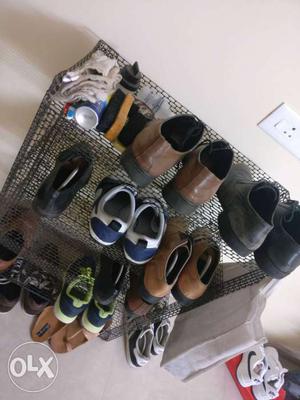 Two multipurpose shoe and storage racks for