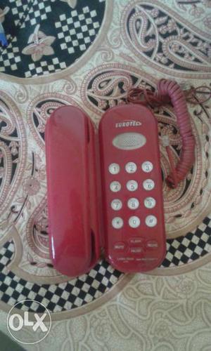 Red Corded Home Phone