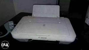 White Canon Printer And Scanner