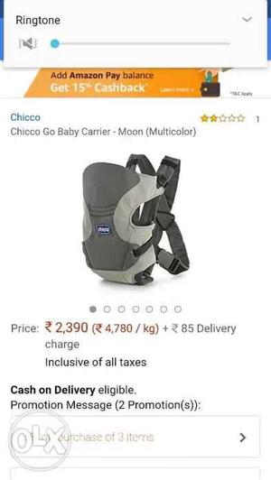 Baby carrier from Chicco. Hardly used.