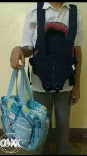 Baby carrier+baby bag. good quality used less
