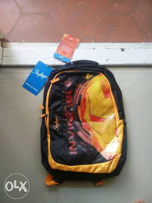 Black, Red And Yellow iron man sky bags Backpack